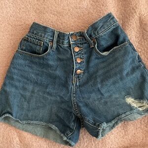 Old navy girls high waisted jean shorts
